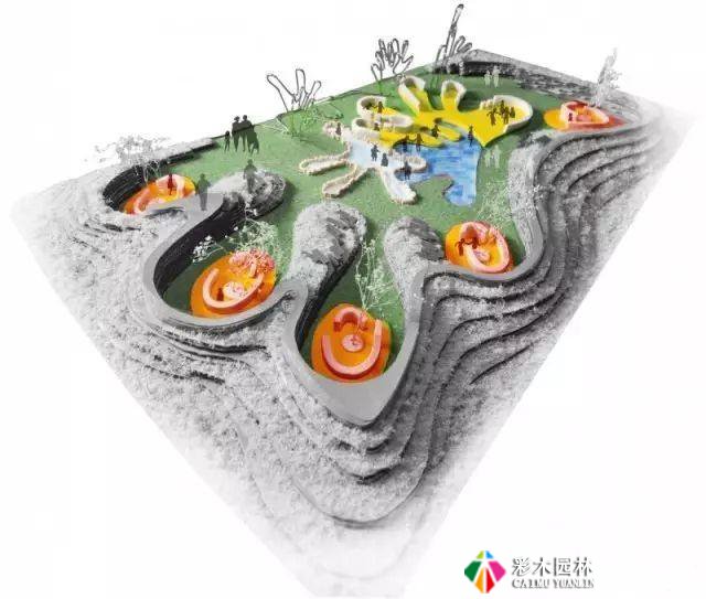  园林景观设计，儿童活动区